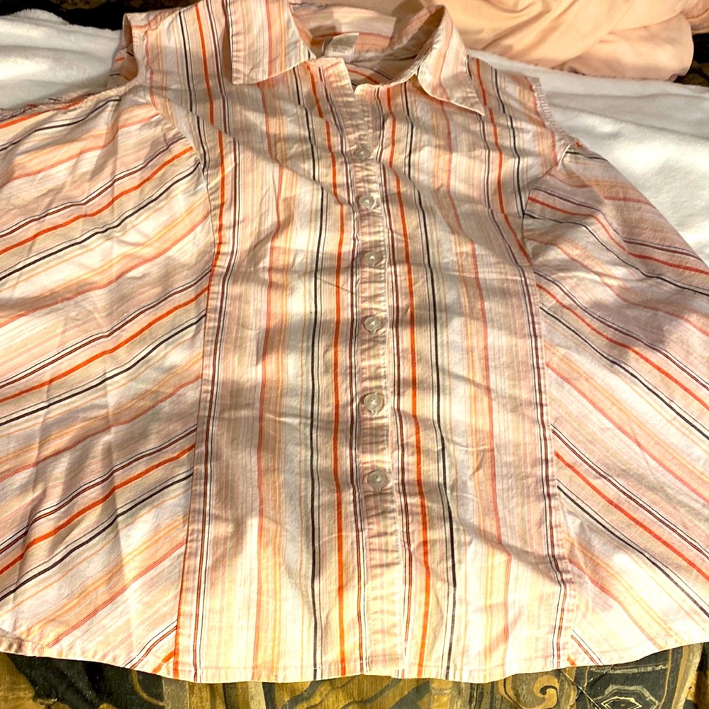 Fashion Bug stretch sleeveless blouse. Size 22/24 I. Shades of pinks